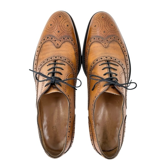 Roberto Botticelli Other - Botticelli Italian Designer Brown Wingtip Oxford Brogue Leather Laceup Shoes